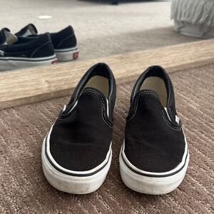 Vans Black and White Slip-On Shoes